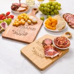 Personalised Engraved Worlds Best Wood Charcuterie Chopping Board with Handle and Date Wedding Housewarming Gift for Family