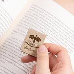 Personlig bok Dragon Floral Moon Castle Magnetisk läderbokmärke Clip med namn Läsning Pappersvaror Födelsedagspresent för bokälskare