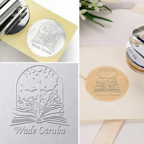 Personalized Fantasy Book Dragon Velaris Sword Embosser Design Stamp Hand Held Embosser Set with Text and Name Birthday Gift for Book Lovers