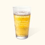 Verre à bière 16oz personnalisé avec texte Fête des pères Anniversaire Cadeau de retraite pour père Grand-père