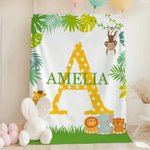 Personalisierte Giraffe Eule Meerjungfrau weiche Decke mit Namen und Initialen Home Decor Baby Dusche Geburtstag Geschenk für Familie Kinder