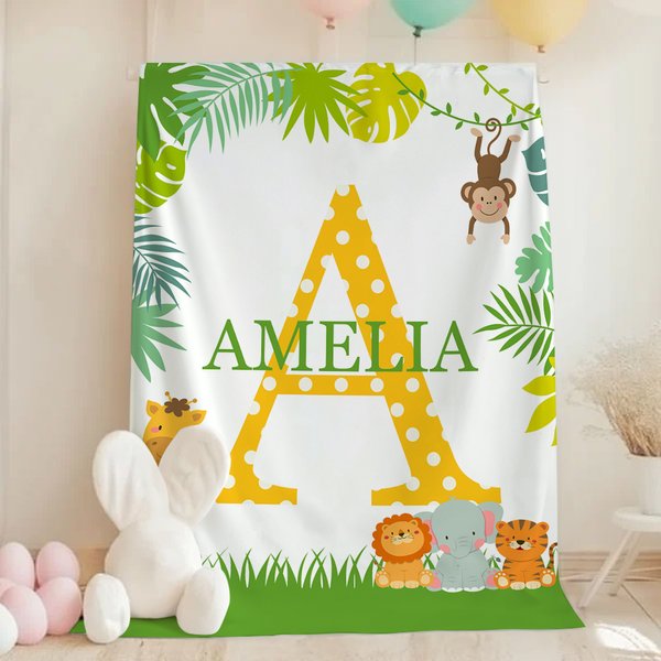 Personalisierte Giraffe Eule Meerjungfrau weiche Decke mit Namen und Initialen Home Decor Baby Dusche Geburtstag Geschenk für Familie Kinder