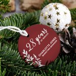 Personalised Years of Service Multicolour Ceramic Ornament with Name and Job Title Retirement Party Decor Christmas Gift for Family Friend