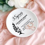 Personalized Retirement Ceramic Trinket Jewelry Dish with Name Retirement Farewell Gift for Coworker Women