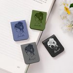 Personalised Bookshelf Girl Character Design Magnetic Bookmark Clip with Name Birthday Gift for Book Lover Bookworm