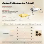 Personalisiertes Angelset aus 2 Metall Bionischen Angelködern und Holzkasten mit Namen Text Gravur Geburtstag Geschenk für Papa Ehemann Angelliebhaber