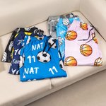 Personalised Football Pickleball Sports Skin-Friendly Breathable Casual Pyjama Pants with Number Name Team Birthday Gift for Sports Lover