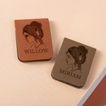 Personalised Bookshelf Girl Character Design Magnetic Bookmark Clip with Name Birthday Gift for Book Lover Bookworm