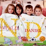 Personalisierte Giraffe Eule Meerjungfrau weiche Decke mit Namen und Initialen Home Decor Baby Dusche Geburtstag Geschenk für Familie Kinder