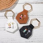 Personalized Birth Flower Bouquet Cartoon Portable Strong Magnetic Leather Hat Clip with Name Travel Accessories Birthday Gift for Women Girls