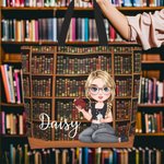 Sac fourre-tout personnalisé avec nom et poignée pour bibliothèque, lecture, dessin animé, chat, anniversaire, diplôme Cadeau pour les rats de bibliot