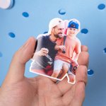 Personalized Acrylic Photo Bag Button Charms Accessory for Bogg Game Day Birthday Gift for Sport Mom Sport Lovers