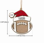Personalisierte Baseball Volleyball Sport mit Weihnachtsmütze Weihnachtsschmuck mit Namen und Jahr Baumschmuck Urlaub Party Favors Geschenk für Traine