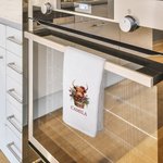 Henkilökohtainen Floral Santa Hat Highland Cow Super imukykyinen mikrokuituvahvisteinen vohveliteepyyhe nimellä Kitchen Decor joululahja perheelle yst