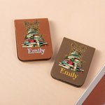 Marque-page magnétique en cuir personnalisé avec nom gravé Fournitures scolaires Cadeau de Noël pour les rats de bibliothèque Amoureux des livres