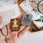 Marque-page magnétique en cuir avec nom Cadeau d'anniversaire pour bibliothécaire Amoureux des livres chrétiens