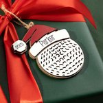 Personalisierte Baseball Volleyball Sport mit Weihnachtsmütze Weihnachtsschmuck mit Namen und Jahr Baumschmuck Urlaub Party Favors Geschenk für Traine