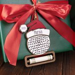 Ballon de Baseball Volleyball Personnalisé avec Chapeau de Père Noël Porte monnaie Ornement de Noël avec Nom Année Fête Favors Cadeau pour Entraîneur 