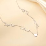 Personalized Dainty Four-Leaf Clover 1-6 Names Necklace Birthday Mother's Gift for Women