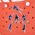 Personalized Acrylic Photo Bag Button Charms Accessory for Bogg Game Day Birthday Gift for Sport Mom Sport Lovers