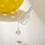 Gepersonaliseerde verstelbare naam Pickleball Lariat peddel en bal ketting verjaardag Gift voor Pickleball liefhebber