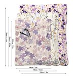 Personalized Pastoral Wildflowers Book Sleeve Protector with Name and Front Pocket Birthday Gift for Book Lovers