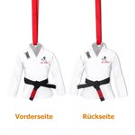Personalisiertes BJJ Brazilian Jiu-Jitsu-Gi Acryl Ornament mit Text Weihnachtsbaumschmuck Team Geburtstag Geschenk für Jiu-Jitsuka Kämpfer