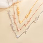 Personalized Dainty Four-Leaf Clover 1-6 Names Necklace Birthday Mother's Gift for Women