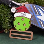 Ballon de Baseball Volleyball Personnalisé avec Chapeau de Père Noël Porte monnaie Ornement de Noël avec Nom Année Fête Favors Cadeau pour Entraîneur 