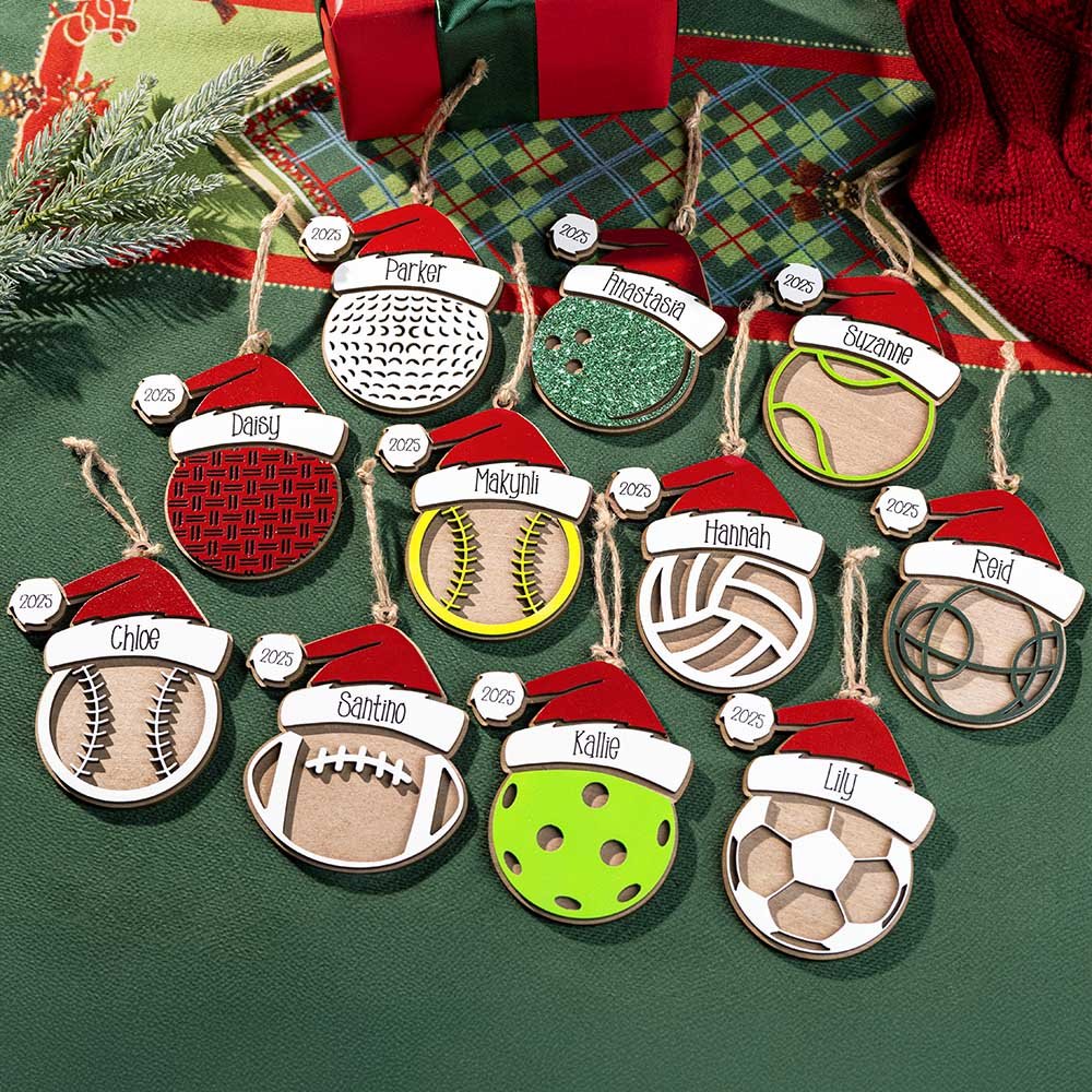 Tennis Ornament mit Namen