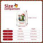 Personalised Christmas Tree Snowman Elf Igloo Drawstring Canvas Gift Bag with Name Initial Christmas Party Favors Gift for Kids Family