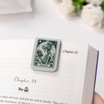 Personalised Floral Skeleton Read Till Death Magnetic PU Leather Bookmark Clip with Name School Office Stationary Supplies Birthday Gift for Bookworms