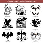 Personlig bok Dragon Floral Moon Castle Magnetisk läderbokmärke Clip med namn Läsning Pappersvaror Födelsedagspresent för bokälskare