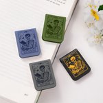 Personalised Floral Skeleton Read Till Death Magnetic PU Leather Bookmark Clip with Name School Office Stationary Supplies Birthday Gift for Bookworms