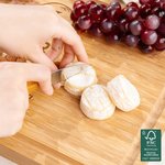 Personalized Santa Hat Christmas Hut Engraved Name FSC Bamboo Charcuterie Cutting Board with Juice Groove Housewarming Holiday Gift for Family Friend