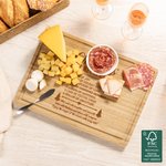 Personalised Engraved Christmas Recipe Bamboo Chopping Board with Juice Groove Housewarming Wedding Gift for Family Friend