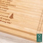 Personalised Engraved Christmas Recipe Bamboo Chopping Board with Juice Groove Housewarming Wedding Gift for Family Friend