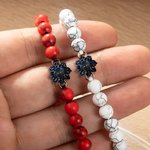 Personalized Dainty Sunflower Charm Photo Projection Adjustable Rope Bracelet with Tiger Eye Stone Beads Birthday Anniversary Gift for Women Men