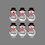 Gepersonaliseerd LED Sneeuwpop Houten Decoratie met Naam Kerstcadeaus voor Familie en Kinderen