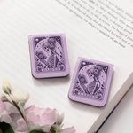 Personalised Floral Skeleton Read Till Death Magnetic PU Leather Bookmark Clip with Name School Office Stationary Supplies Birthday Gift for Bookworms