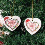 Personalized Heart-shaped The Lights Of Life Christmas Ornament with 1-8 Names Christmas Tree Decor for Grandma Women