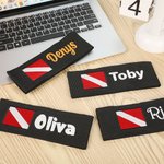 Ceinture pour Bouteille de Plongée Personnalisée avec Nom Brodé Fermeture Crochet et Boucle Cadeau Anniversaire pour Passionné de Plongée