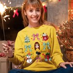 Personalized Snowman Coquette Bow Cartoon Character Sweatshirt T-shirt with Name Birthday Christmas Gift for Women Girls