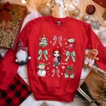 Personalized Snowman Coquette Bow Cartoon Character Sweatshirt T-shirt with Name Birthday Christmas Gift for Women Girls