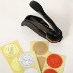 Personalized Floral Monogram Initials Book Embossing Stamp Hand-held Embosser with Storage Bag Birthday Book Club Library Gift for Bookworms Readers