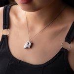 Personalized Gamepad Magnetic Pendant Necklace with Engraved Initials Valentine's Day Gift for Game Couple