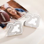 Personalized Sports Number Name Stud Earrings Jewellery Birthday Gift for Players Fans Coaches
