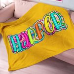 Gepersonaliseerde heldere Paisley Bloemen Doodle Zachte deken met naam Home Decor Vakantie Verjaardagscadeau voor kinderen