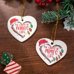 Personalized Heart-shaped The Lights Of Life Christmas Ornament with 1-8 Names Christmas Tree Decor for Grandma Women