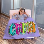 Gepersonaliseerde heldere Paisley Bloemen Doodle Zachte deken met naam Home Decor Vakantie Verjaardagscadeau voor kinderen